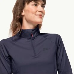 Women's Semi-zipped Fleece Jack Wolfskin Morobbia (GT) -Hiking Store 1710921 1388 2