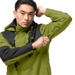 Veste Imperméable Jack Wolfskin Jasper Flex [Size S] -Hiking Store jack wolfskin 1108371 4131 5 jasper flex men golden cypress