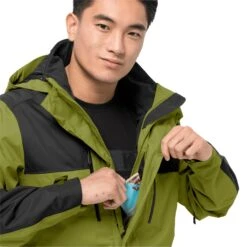Veste Imperméable Jack Wolfskin Jasper Flex [Size S] -Hiking Store jack wolfskin 1108371 4131 6 jasper flex men golden cypress