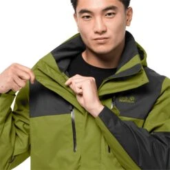 Veste Imperméable Jack Wolfskin Jasper Flex [Size S] -Hiking Store jack wolfskin 1108371 4131 8 jasper flex men golden cypress