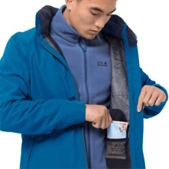 Veste Imperméable Jack Wolfskin Evandale [Size S] -Hiking Store jack wolfskin 1111131 1361 5 evandale jacket m blue pacific