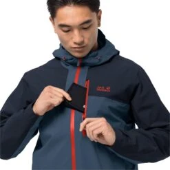 Veste Imperméable Jack Wolfskin Go Hike [Size S] -Hiking Store jack wolfskin 1114051 1383 5 go hike jacket m thunder blue