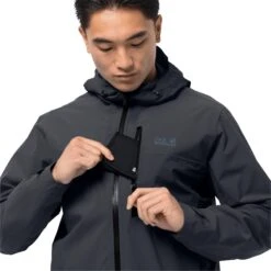 Waterproof Jacket Jack Wolfskin Go Hike -Hiking Store jack wolfskin 1114051 6350 5 go hike jacket m phantom