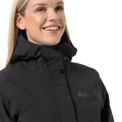 Parka Femme Jack Wolfskin Silent Wisper [Size XS] -Hiking Store jack wolfskin 1114191 6000 5 silent wisper parka w black