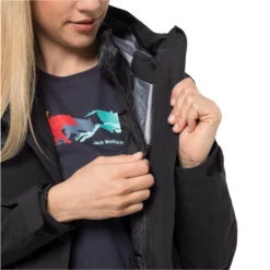 Parka Femme Jack Wolfskin Silent Wisper [Size XS] -Hiking Store jack wolfskin 1114191 6000 7 silent wisper parka w black