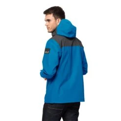 Veste Imperméable Jack Wolfskin DNA Block [Size S] -Hiking Store jack wolfskin 1114941 1361 2 dna block jacket m blue pacific