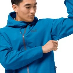 Veste Imperméable Jack Wolfskin Highest Peak [Size S] -Hiking Store jack wolfskin 1115131 1361 5 highest peak jacket m blue pacific