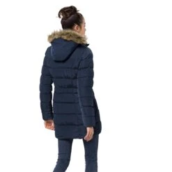 Manteau Femme Jack Wolfskin Baffin Island [Size XS] -Hiking Store jack wolfskin 1203332 1910 2 baffin island coat midnight blue