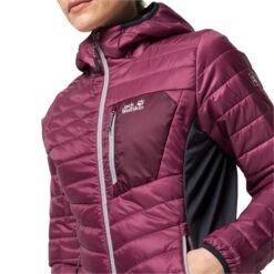 Doudoune Femme Jack Wolfskin Routeburn [Size XS] -Hiking Store jack wolfskin 1205423 2094 5 routeburn jacket w violet quartz