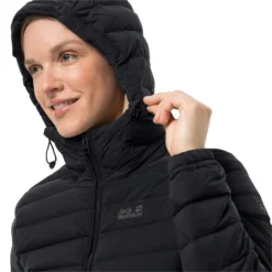 Doudoune Femme Jack Wolfskin Glowing Mountain [Size XS] -Hiking Store jack wolfskin 1206151 6000 5 glowing mountain coat w black