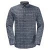 Chemise Jack Wolfskin Bergweg [Size S] -Hiking Store jack wolfskin 1403821 7630 9 a020 bergweg shirt m night blue checks