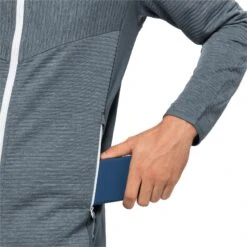 Fleece Jack Wolfskin Active Tongari [Size S] -Hiking Store jack wolfskin 1709472 6098 5 active tongari m storm grey