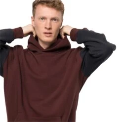 Sweat à Capuche Jack Wolfskin 365 [Size S] -Hiking Store jack wolfskin 1709811 2185 5 365 hoody m cordovan red