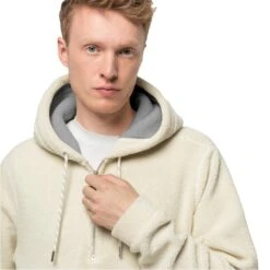 Sweat à Capuche 1/2 Zip Jack Wolfskin Nature Life [Size S] -Hiking Store jack wolfskin 1710031 5017 5 nature life halfzip m white sand