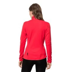 Polaire Femme Jack Wolfskin Peak Grid [Size XS] -Hiking Store jack wolfskin 1710351 2058 2 peak grid fleece w tulip red