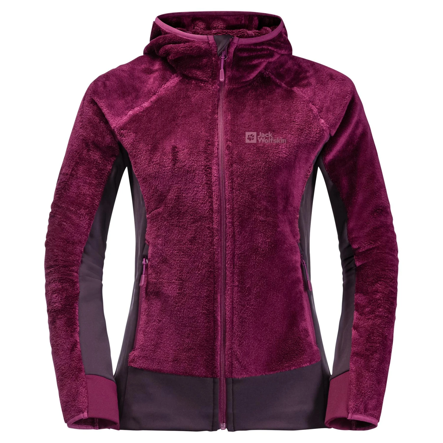 Women's Zipped Hooded Fleece Jack Wolfskin Rotwand (GT) 3 Women's Zipped Hooded Fleece Jack Wolfskin Rotwand (GT)