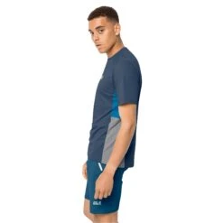 T-shirt Jack Wolfskin Narrows [Size S] -Hiking Store jack wolfskin 1807351 1383 2 narrows t m thunder blue