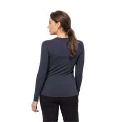 T-shirt Manches Longues Femme Jack Wolfskin Infinite [Size XS] -Hiking Store jack wolfskin 1808241 1388 2 infinite l s w graphite