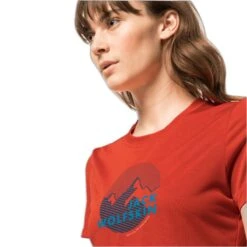 T-shirt Femme Jack Wolfskin Hiking Graphic [Size XS] -Hiking Store jack wolfskin 1808941 3033 3