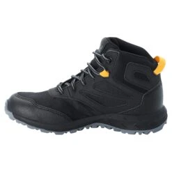 Chaussures De Randonnée Enfant Jack Wolfskin Woodland Texapore Mid [Size 34] -Hiking Store jack wolfskin 4042152 6055 4 f340 woodland texapore mid k black burly yellow xt