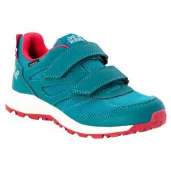 Chaussures De Randonnée Enfant Jack Wolfskin Woodland Texapore Low VC GT [Size 34] -Hiking Store jack wolfskin 4046351 8166 9 f360 woodland texapore low vc k turquise pink