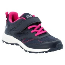 Chaussures De Randonnée Enfant Jack Wolfskin Woodland VC [Size 34] -Hiking Store jack wolfskin 4051551 1239 9 f360 woodland low vc k blue pink