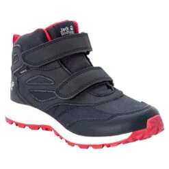 Chaussures De Randonnée Enfant Jack Wolfskin Woodland Texaporeid VC GT [Size 34] -Hiking Store jack wolfskin 4052591 1207 9 f360 woodland texapore mid vc k dark blue pink